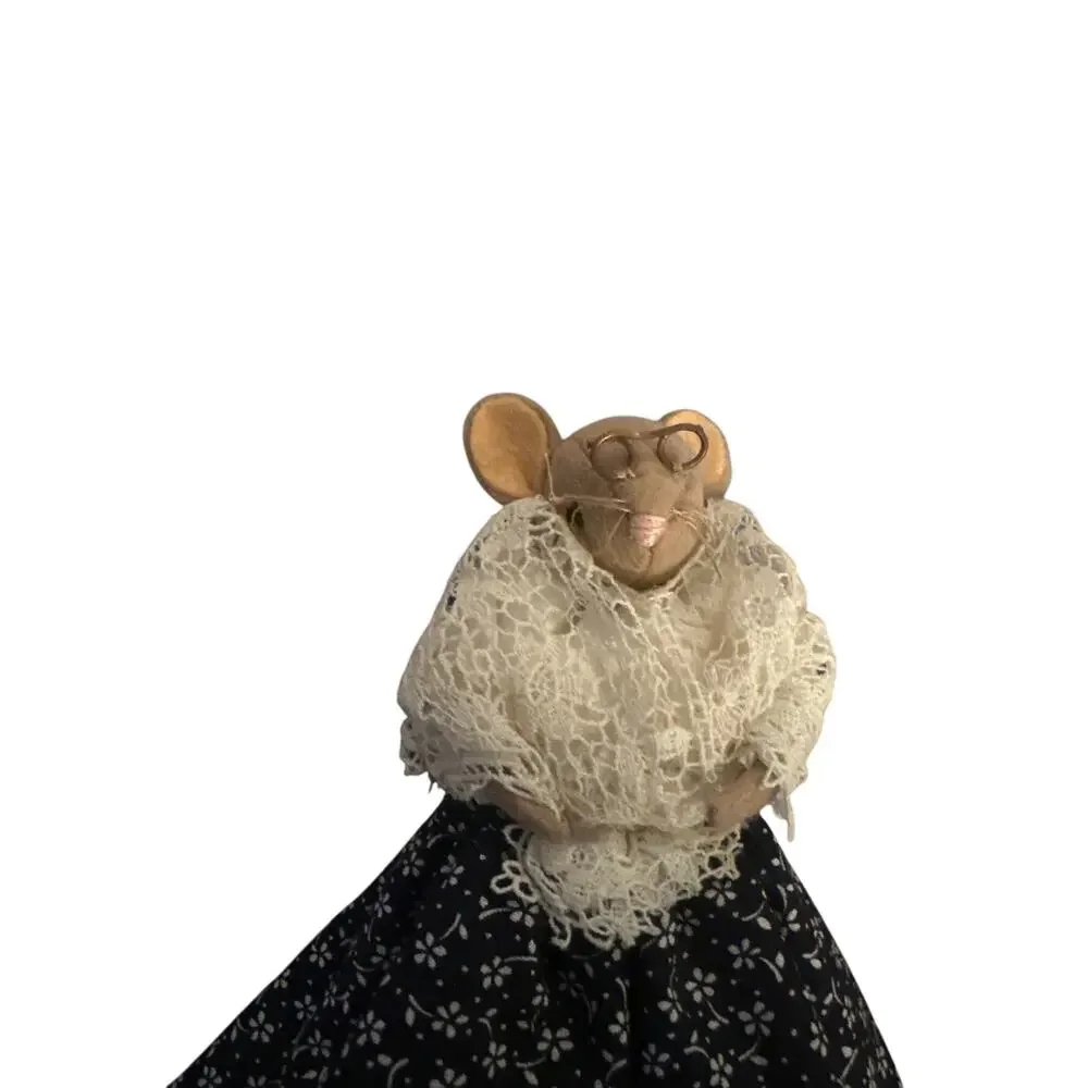 Vintage Set x2 Victorian Mice Mouse Couple Handmade Anthropomorphic Decor